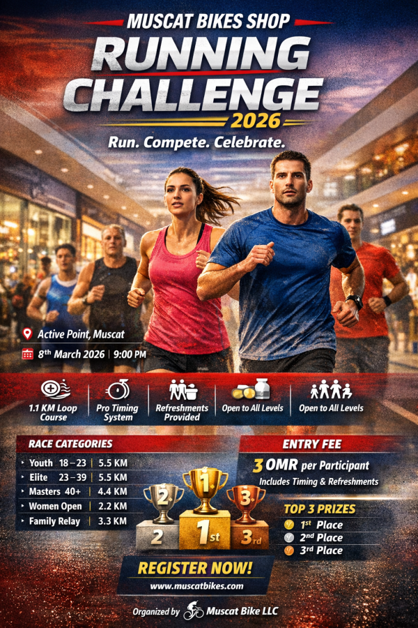 Muscat Bikes Running Challenge 2026